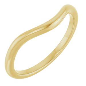 14K Yellow Gold Round 7.4 Mm Polished Matching Band Size 7