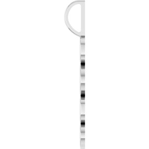 Sterling Silver Polished Vertical Pendant