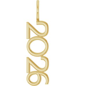 14K Yellow Gold Polished Vertical Pendant