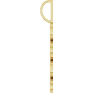 14K Yellow Gold Polished Vertical Pendant
