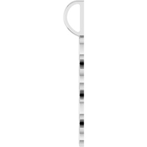 Sterling Silver Polished Vertical Pendant