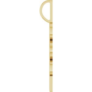 14K Yellow Gold Polished Vertical Pendant