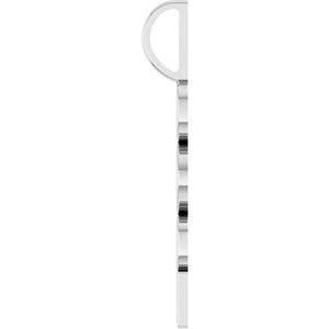 Sterling Silver Polished Vertical Pendant