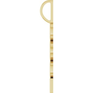 14K Yellow Gold Polished Vertical Pendant