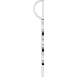 Sterling Silver Polished Vertical Pendant
