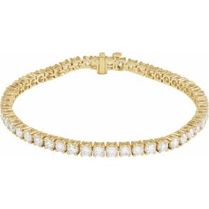 14K Yellow Or White Gold Round 3.2Mm Si1-Si2, G-H 6 CTW Lab-Grown Diamond Line 7" Bracelet