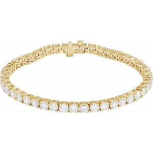 14K Yellow Or White Gold Round 3.65Mm Si1-Si2, G-H 9 CTW Lab-Grown Diamond Line 7" Bracelet