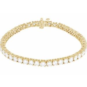 14K Yellow Or White Gold Round 3.5Mm Si1-Si2, G-H 8 CTW Lab-Grown Diamond Line 7" Bracelet