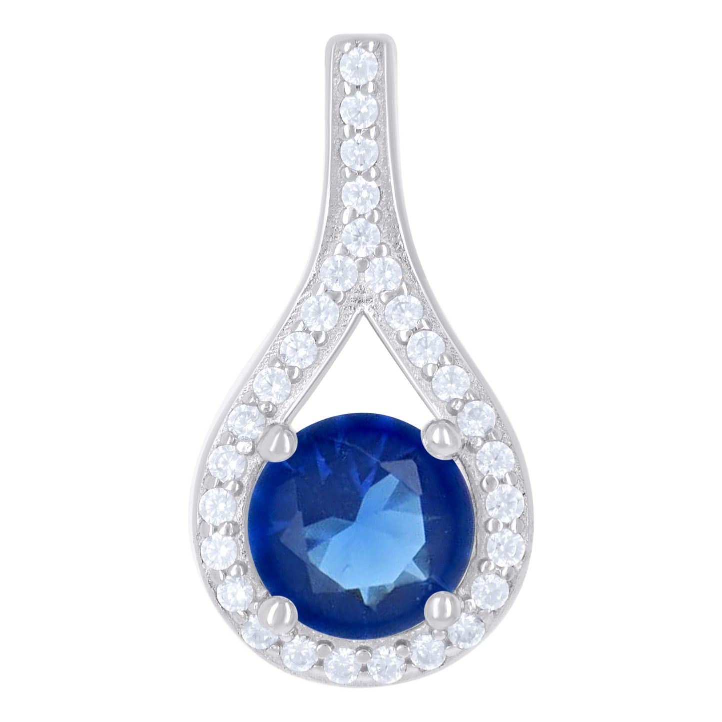Sterling Silver Womens Cubic-Zirconia Fashion Charm Pendant