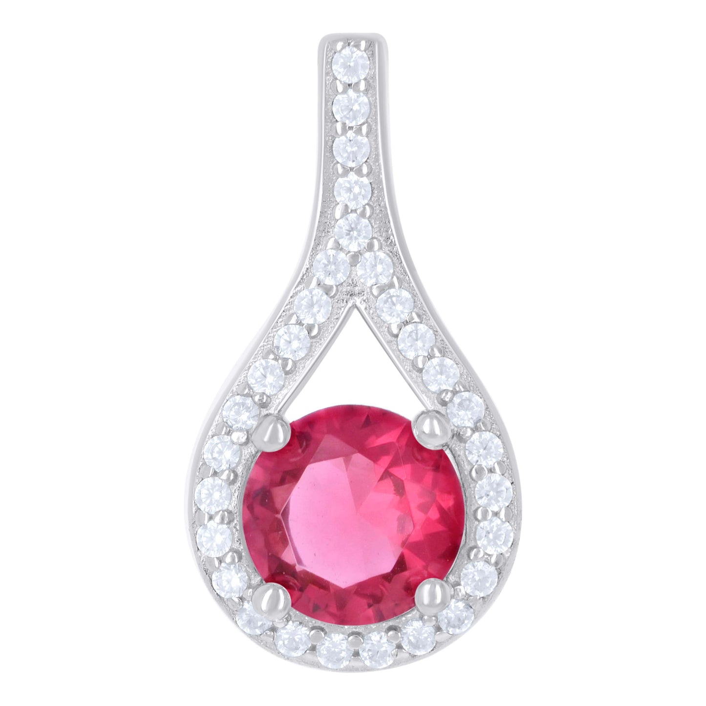 Sterling Silver Womens Cubic-Zirconia Fashion Charm Pendant