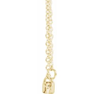 14K Yellow Gold 38.5 X 2.5 Mm 18 In Polished Four Sided Engravable Bar Necklace