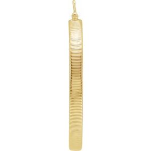 14K Yellow Gold 40.6 Mm Screw Top Polished Coin Edge Coin Frame Bezel Pendant