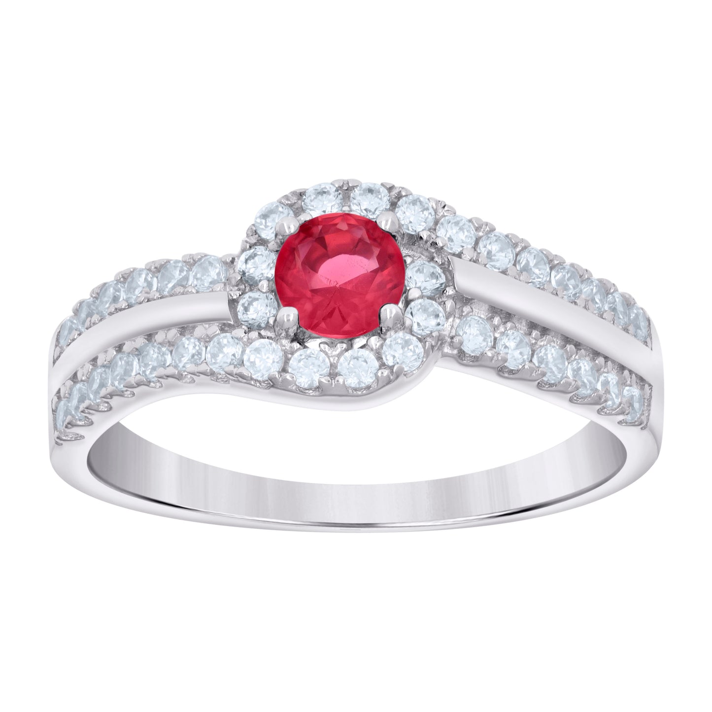 Sterling Silver Women's Cubic-Zirconia Fashion Bridal Anniversary Wedding Engagement Band Ring