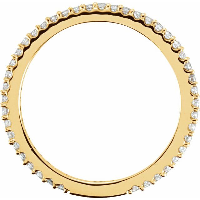 14K Yellow Or Rose Gold Round 1.2 Mm I1, H+ Polished 1/3 Ctw Natural Diamond Stackable Ring, Size 6