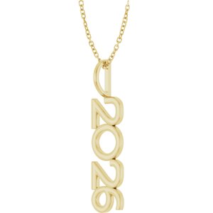 14K Yellow Gold 16-18 In Polished Vertical Necklace