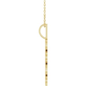 14K Yellow Gold 16-18 In Polished Vertical Necklace