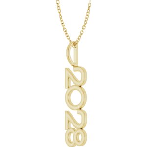 14K Yellow Gold 16-18 In Polished Vertical Necklace