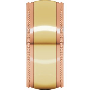 14K Yellow Or White Or Rose Gold Half Round Milgrain Comfort-Fit Band