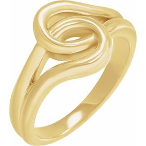 14K Yellow Gold Polished Wrap Ring Size 7
