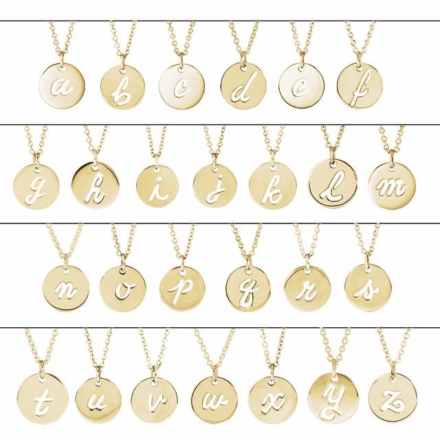 14K Rose Gold 9.97 X 9.97 Mm 16-18 In Polished Script Initial M Necklace