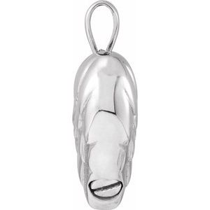 Sterling Silver 24.5 X 20.3 Mm Polished Heart Angel Wings Ash Holder Pendant And Accessory Kit