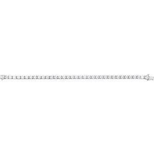 14K White Gold Round 3.9Mm G-H Si1-Si2 9 Ctw Lab-Grown Diamond Line Bracelet, Length: 7.25 In