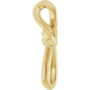 14K Yellow Gold 13.4 X 10.4 Mm Polished Freeform Cross Pendant
