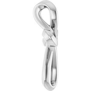Sterling Silver 13.4 X 10.4 Mm Polished Freeform Cross Pendant