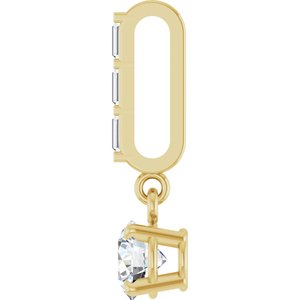 14K Yellow Gold Round 4.5Mm G-H Si2-Si3 3/8 Ctw Natural Diamond Pendant