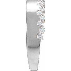 14K White Gold Natural Diamond Round 1.7 Mm Polished 1/3 Ctw Natural Diamond Ring Size 7