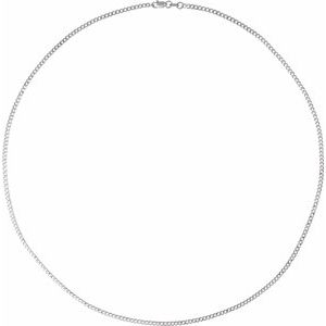 Sterling Silver Lobster Clasp Curb Chain, Length: 24 In, Width: 1.95 Mm