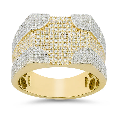 10K Two Tone Gold 1.17 Cttw Diamond Mens Ring
