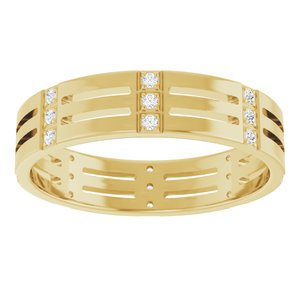 14K Yellow Gold Round 1.2 Mm G-H Si2-Si3 1/8 Ctw Natural Diamond Eternity Band Size 10
