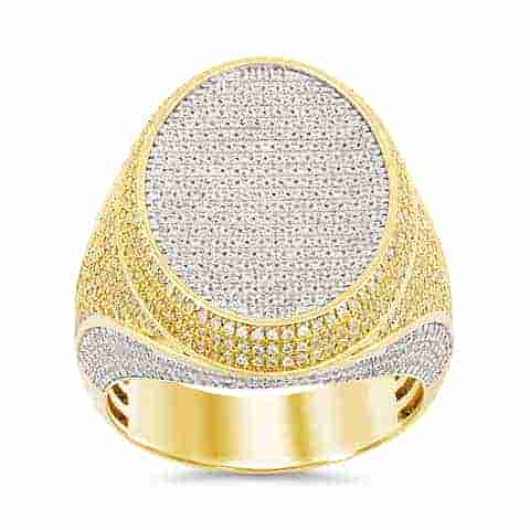 10K Two Tone Gold 1.37 Cttw Diamond Mens Ring