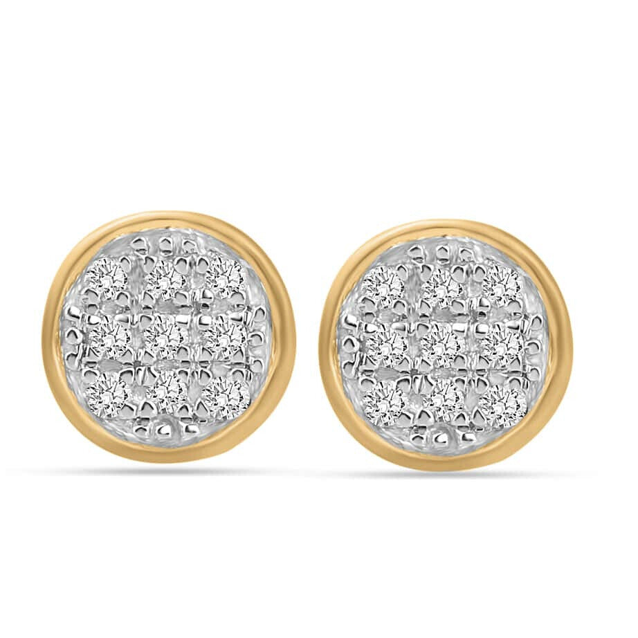 10K Yellow Gold 0.04 Cttw Diamond Earring