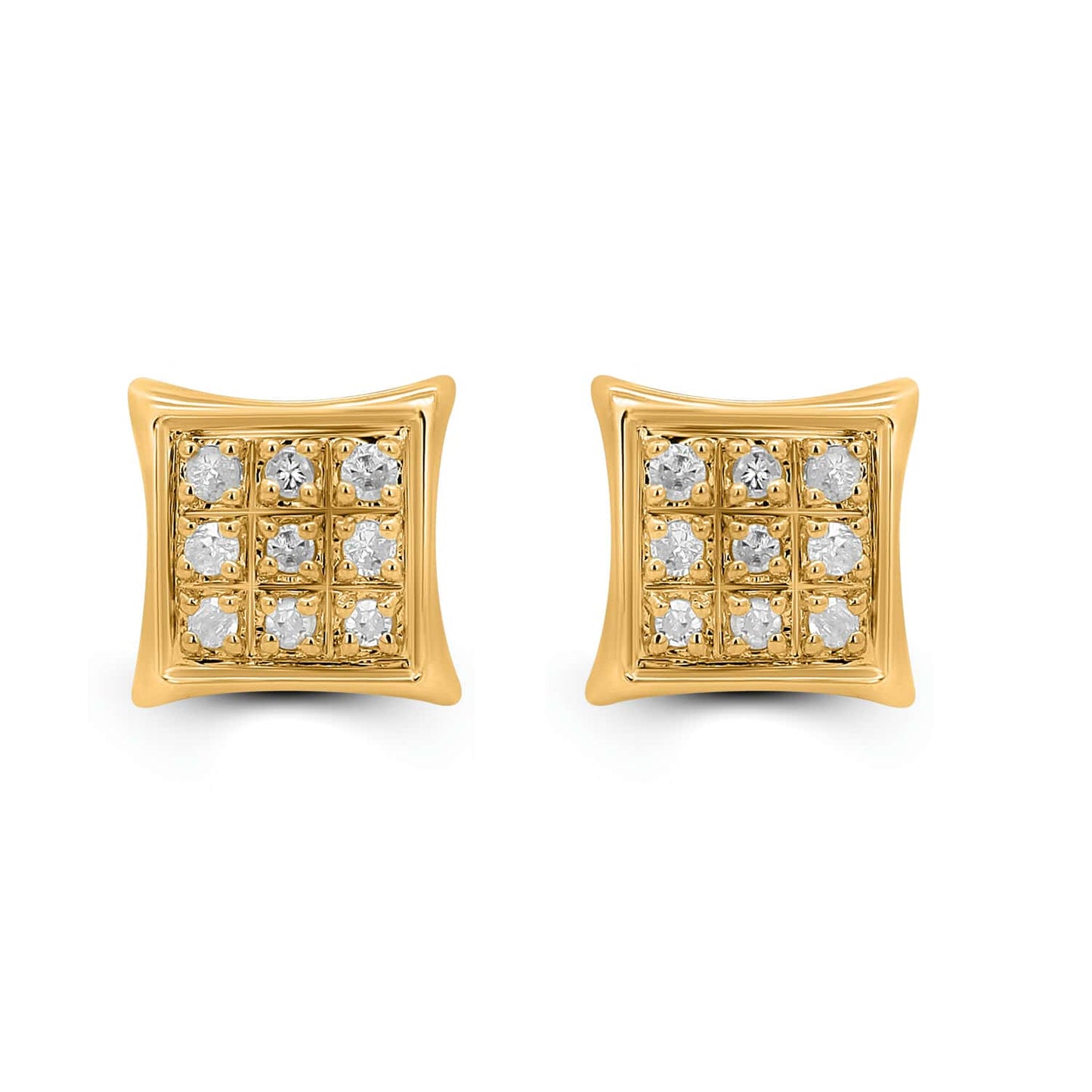 10K Yellow Gold 0.04 Cttw Diamond "Kite" Earring