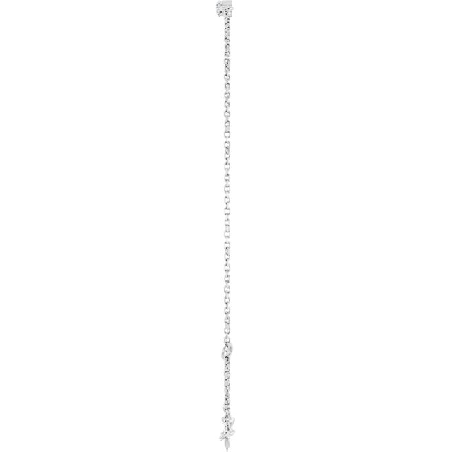 14K Yellow Or White Gold 4-Stone 2.5Mm  I1, G-H Polished / 1/10 Ctw Natural Diamond Graduated Bracelet