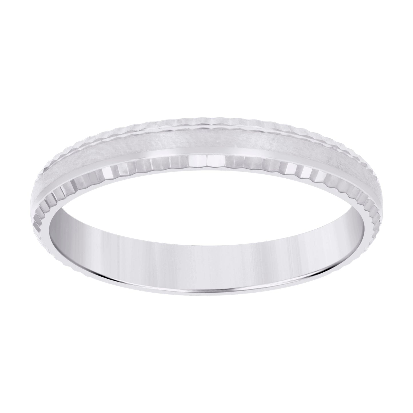 14K Yellow Or White Gold Mens 4mm Diamond-cut Bridal Anniversary Engagement Wedding Band Ring