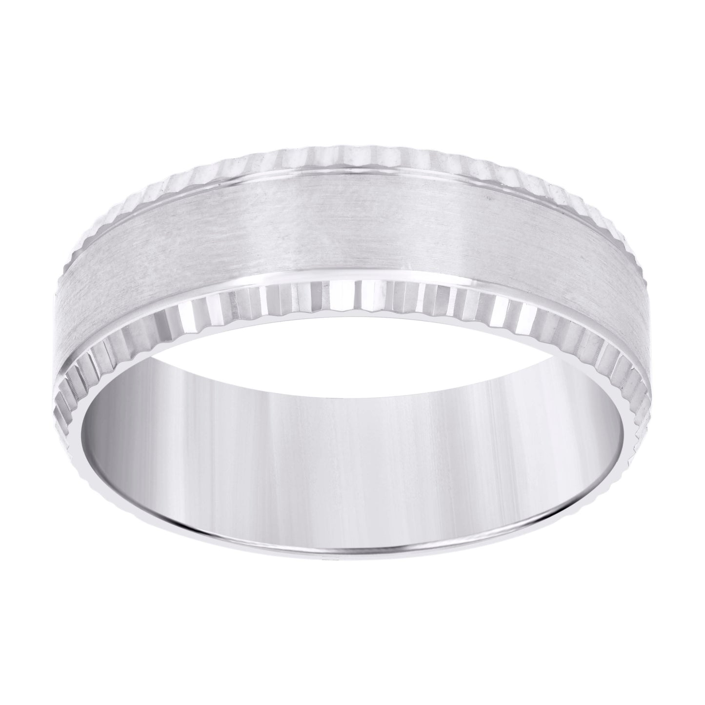 14K Yellow Or White Gold Mens 4mm Diamond-cut Bridal Anniversary Engagement Wedding Band Ring