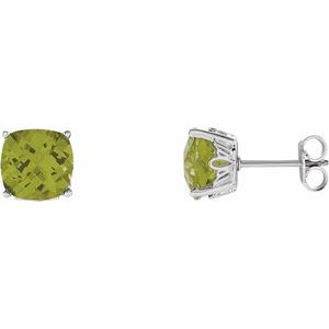 Sterling Silver Cushion 7 X 7 Mm Scroll Earrings
