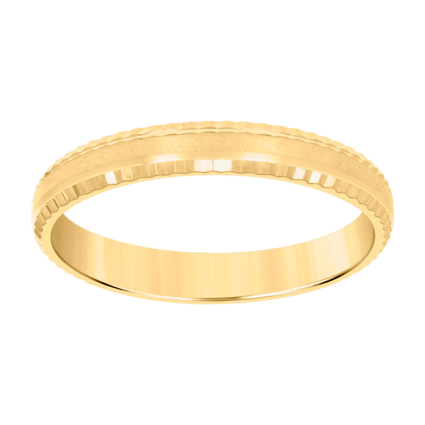 14K Yellow Or White Gold Mens 4mm Diamond-cut Bridal Anniversary Engagement Wedding Band Ring