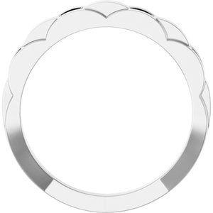 Sterling Silver Polished Chain Link Ring Size 7