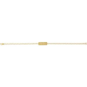 14K Yellow Gold 22.7 X 2.2 Mm 7 In Polished Love Braille Word Bracelet
