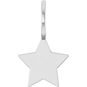 Sterling Silver 17.4 X 10.2 Mm Polished Engravable Star Pendant