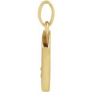 14K Yellow Gold 15.9 X 10 Mm Polished Mountain Pendant