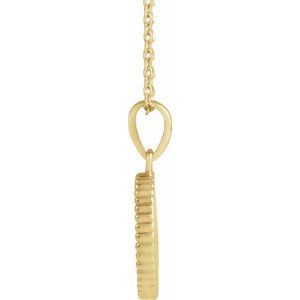 14K Yellow Gold None 19.4 X 12 Mm 16-18 In Polished I Love You Sign Language Necklace