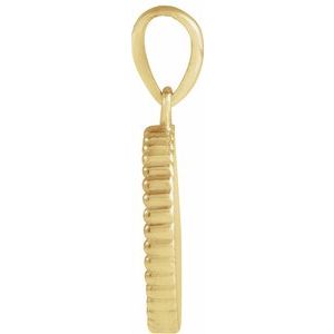 14K Yellow Gold None 19.4 X 12 Mm Polished I Love You Sign Language Pendant