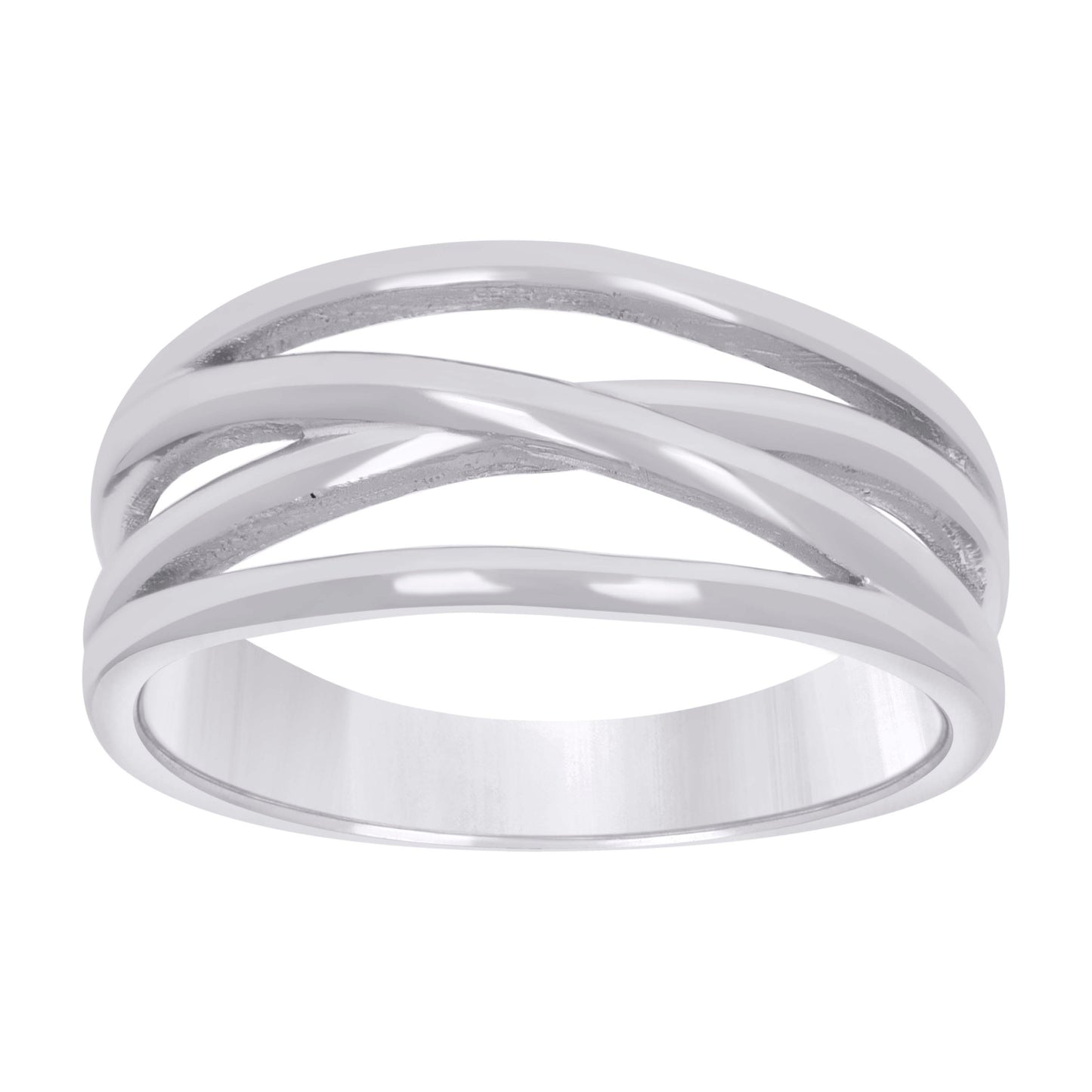 Sterling Silver Women's Fashion Bridal Anniversary Wedding Engagement Band Ring