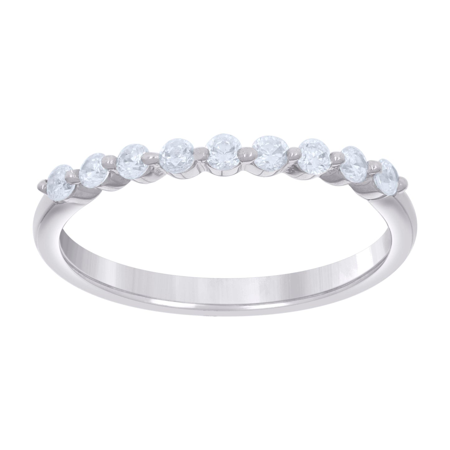 Sterling Silver Women's Cubic-Zirconia Bridal Anniversary Engagement Wedding Ring