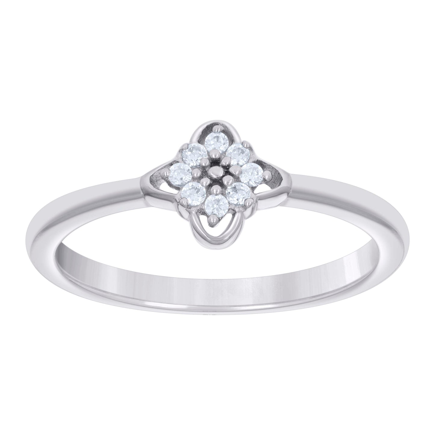 Sterling Silver Women's Cubic-Zirconia Bridal Anniversary Engagement Wedding Ring